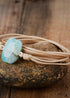 Boho Bracelet, Rope Wrap Bracelet, Blue Amazonite